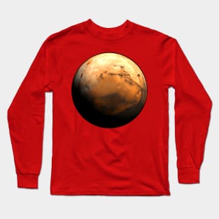 Mars Globe Rendering (based on real photo) Long Sleeve T-Shirt